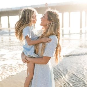 Allie Floral Dress in Light Blue